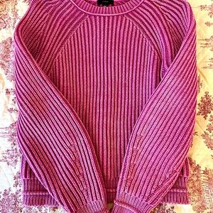 JCrew comfy sweater. Fuschia pink. Fisherman’s style.